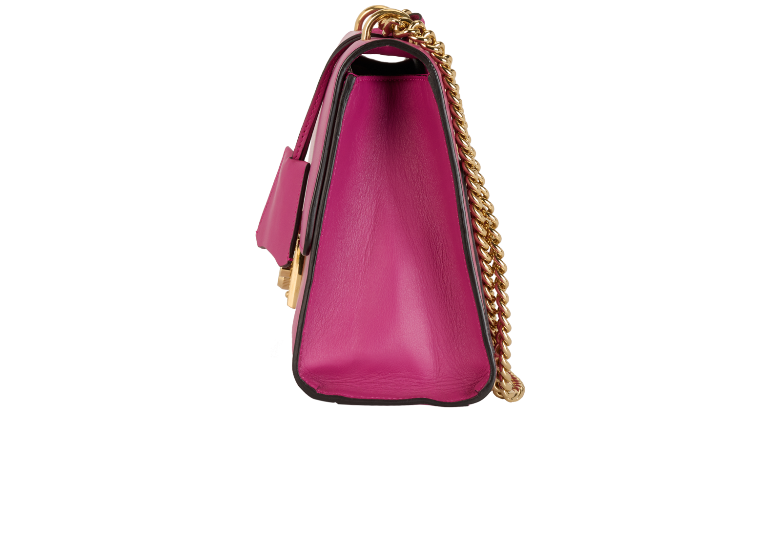 Medium Padlock, &pound;795, Handbags, Purple, Leather, Bottom view